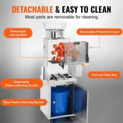Kommerciel 120W appelsinsaftpresser - automatisk juicepresser til effektiv saftudvinding. Clearance