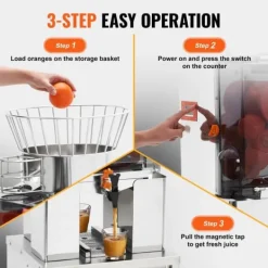 Kommerciel 120W appelsinsaftpresser - automatisk juicepresser til effektiv saftudvinding. Clearance