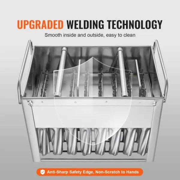Kommercielle ispindeforme, 40 stk cylindriske ispopforme, rustfrit stål ispinde, ismagerformholder med 50 stk ispinde, holdbar kvalitet Clearance