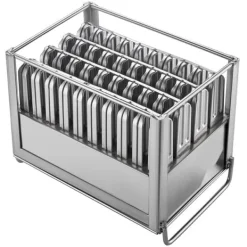 Kommercielle ispindeforme 40 stk, rund hoved dobbelt slids, rustfrit stål ispinde, ismagerformholder, holdbare ismagerforme Clearance