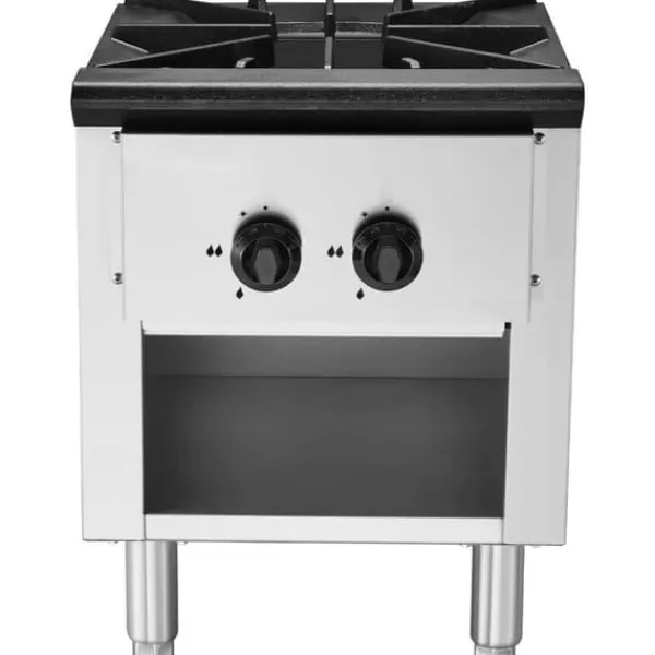 Komfurer>Kommercielt gaskomfur 1 brænder, bordplade, madlavning, varmeplade, energieffektiv, hurtig opvarmning, perfekt til køkken.