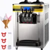 Kommersiel ismaskine, 22-30L/H, 2350W, 2x6L hopper, LCD-panel, fremragende til restaurant og snackbar, sølvfinish. Outlet