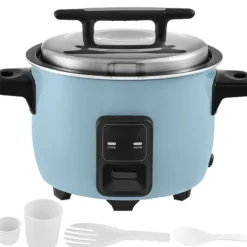 Madlavningsmaskiner>Kommersiel riskoger 60-kopper, non-stick gryde 13L, 24 timers hold varm, restaurant udstyr