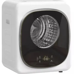 Kompakt tørretumbler 4 kg - 5 programmer, timer, touch-display - Hvid/Sort Clearance