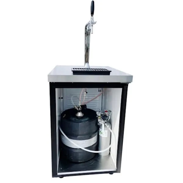 Køleskabe>Komplet sæt - Fadølsanlæg, Fadølsbar, Kegerator - ølkøleskab op til 50L tønder (ølstang) - inkl. Elegant søjle og kompensator hane, KEG:Type M