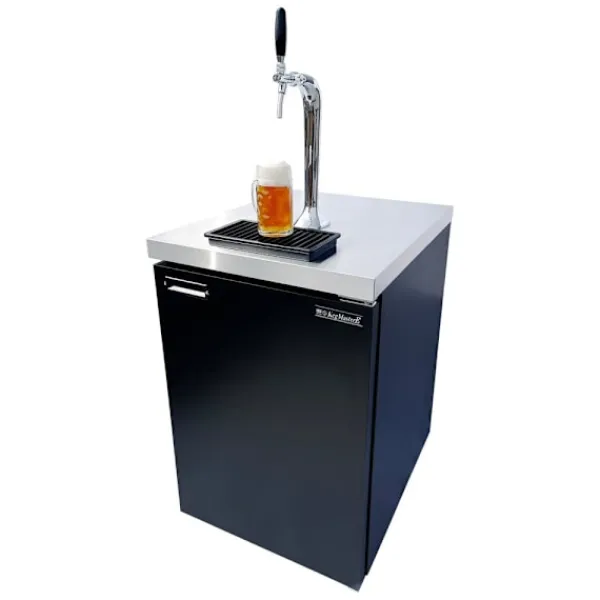Komplet sæt - ølkøleskab op til 50L tønder (ølstang) - inkl. Elegant søjle og kompensator hane, KEG:KeyKeg Clearance