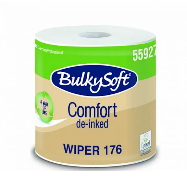 Økonomisk papirklud 176m 2 lag Bulkysoft Comfort afsværtet 1 rulle Hot