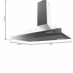 Konventions-emhætte Cecotec Bolero Flux PM 906500 Inox A Best