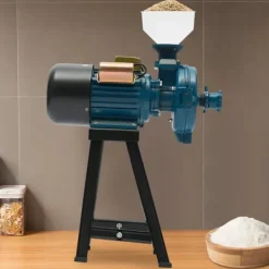Kornkværn 2200W 220V, elektrisk til tørkorn/ris/majs, med tragt, EU-stik, guld Outlet