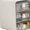 Kosmetikopbevaringsboks, skrivebordsskuffe med 3 skuffer, kraftig plastik, husholdningsemballage Outlet