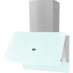 Emhætter>Kraftig emhætte i hvidt hærdet glas med LED-lys | Bredde: 600 mm | Udsugning: 720 m³/t