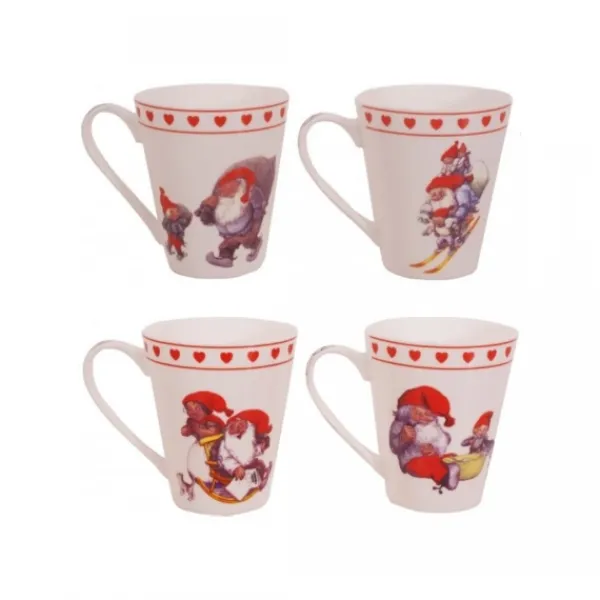 Kaffe- & Teservicer>Krus Julemand 33 cl 4-pak - Rolf Lidberg