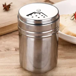 Salt- & Peberstrøere>Kryddburkar i rostfritt stål 410 Uniform dispensering av rostfritt stål med förtjockad botten kryddburkar för salt och socker krydda Stora