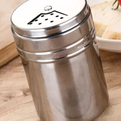 Salt- & Peberstrøere>Kryddburkar i rostfritt stål 410 Uniform dispensering av rostfritt stål med förtjockad botten kryddburkar för salt och socker krydda Stora