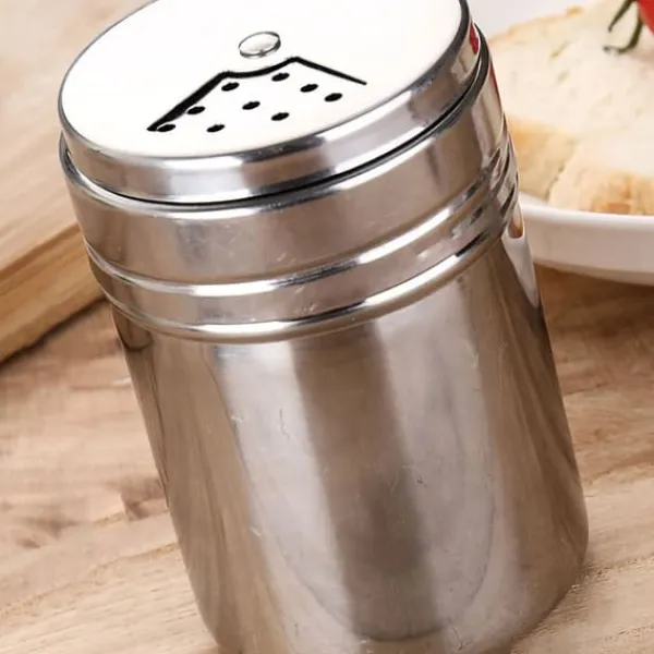 Salt- & Peberstrøere>Kryddburkar i rostfritt stål 410 Uniform dispensering av rostfritt stål med förtjockad botten kryddburkar för salt och socker krydda Stora