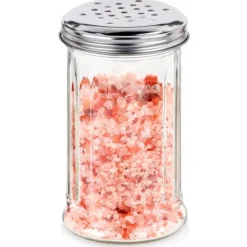 Salt- & Peberstrøere>Krydderibeholder med si, glas, 350 ml