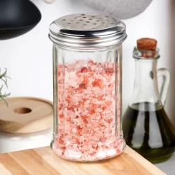Salt- & Peberstrøere>Krydderibeholder med si, glas, 350 ml
