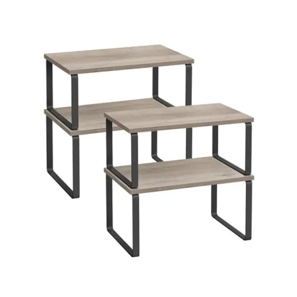 Krydderihyldesæt med 4 stk. med metalramme 19,5 x 29,7 x 15,8 cm Clearance