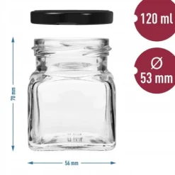 Krydderikrukker med låg 6 stk. 120 ml Hot