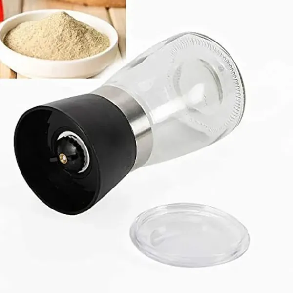 Krydderikværn sæt - Salt- og peberkværn - Manuel 6-pak - Glas - Miljøvenlig - Mørk khaki New