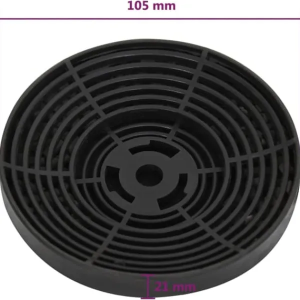 Emhætter>Kulfiltre til emhætte 2 stk. 105x21 mm - Kulfilter - Kulfiltre - Home & Living
