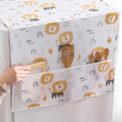 Kylskåpsdammskydd PEVA Home Vatten- och oljetätande Kylskåpsskydd Handduk för kökslejon 130x55cm/51,2x21,7in New