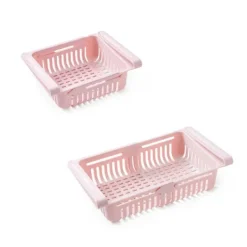 Køleskabe>Kylskåpslåda Infällbar multifunktionsutrymmesbesparande förvaringslåda för kylskåp Rosa 20,5x16,4x7,6 cm / 8,1x6,5x3,0in