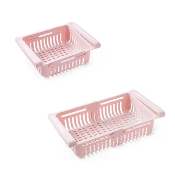 Køleskabe>Kylskåpslåda Infällbar multifunktionsutrymmesbesparande förvaringslåda för kylskåp Rosa 20,5x16,4x7,6 cm / 8,1x6,5x3,0in