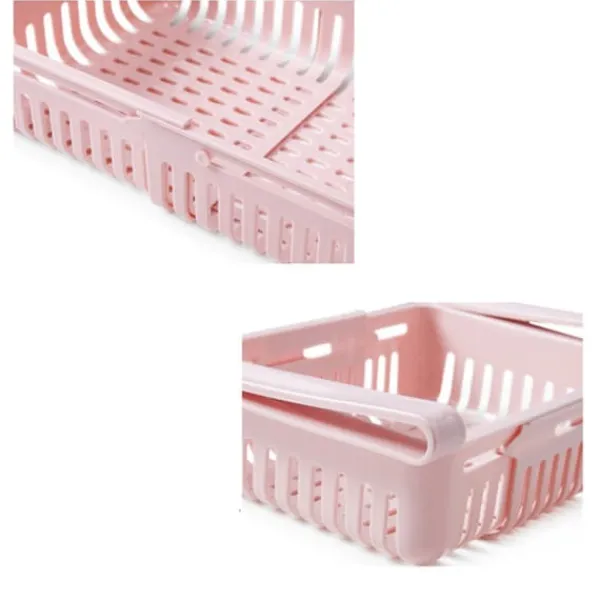 Køleskabe>Kylskåpslåda Infällbar multifunktionsutrymmesbesparande förvaringslåda för kylskåp Rosa 20,5x16,4x7,6 cm / 8,1x6,5x3,0in