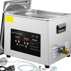 Ultralydsrenser>15L Digital Ultrasonic Rengøringsmaskine, 600W, 40KHz, Med Timer, Effektiv Rengøring
