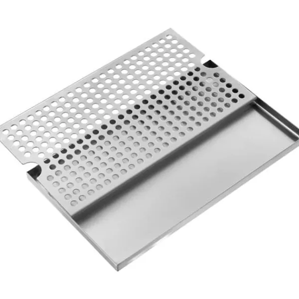 Bordskånere Til Glas>Øl drypbakke i 304 rustfrit stål til Kegerator med skridsikre puder for optimal stabilitet og funktionalitet.