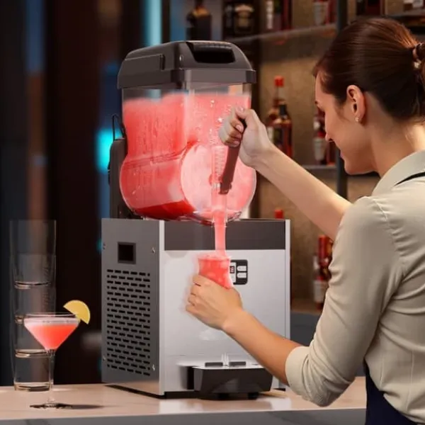 12L Kommerciel Slushymaskine, Margaritadrikke & Smoothies, hurtig frysefunktion, ideel til fester og begivenheder Discount