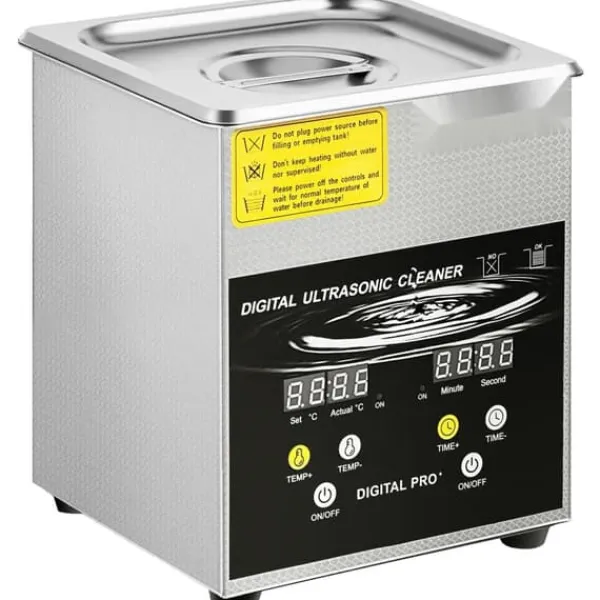 Ultralydsrenser>2L Ultrasonic Cleaner, Rensemaskine til Smykker i Rustfrit Stål, Effektiv Rengøring, Hurtig Resultater
