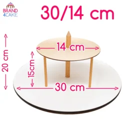 Serveringsfad & Skåle>2-lags kagefad 30/14 cm Brand4Cake