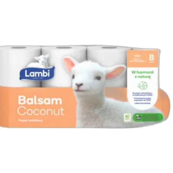 LAMBI Kokosbalsam Toiletpapir 3 lag 8x150 PEFC Best