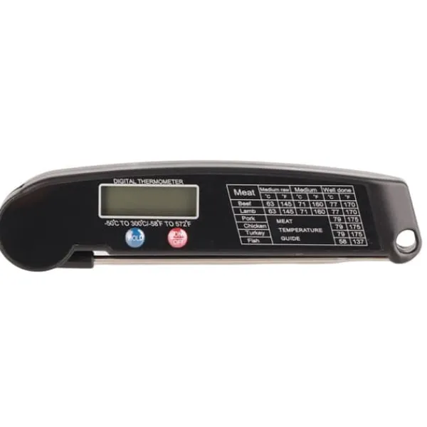 LCD digitalt madlavningstermometer med foldbar sonde køkken madlavning grill grill temperaturmåler Outlet
