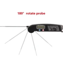 LCD digitalt madlavningstermometer med foldbar sonde køkken madlavning grill grill temperaturmåler Outlet