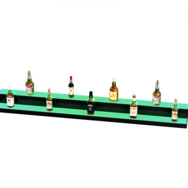 LED spiritusflaske displayhylde, 1828x200x150 mm, Flerfarvet, Akryl New