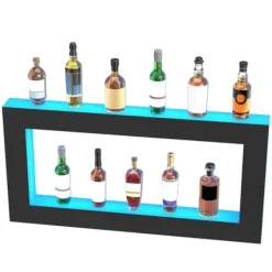 LED-lysende spiritusflaske displayhylde, barhylde, RF & app kontrol, 48 tommer, moderne design Hot
