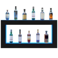 LED-lysende spiritusflaske displayhylde, barhylde, RF & app kontrol, 48 tommer, moderne design Hot