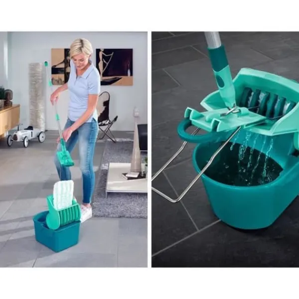 Leifheit Rengøringsudstyr>Set Profi Compact Flat kvast - 42 cm - 140 cm stålhandtag
