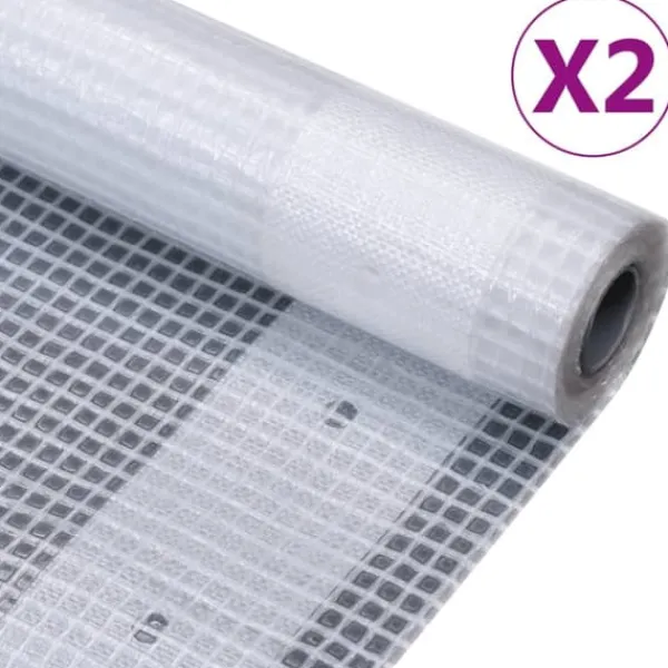 Madfolie>Leno presenning 2-pack 260 g/m² - Mångsidig och slitstark | Färg: Vit | Storlek: 3x2 m