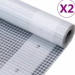 Leno-presenninger 2 stk. 4x4 m - Rivefast, vandtæt, UV-resistent | Farve: Hvid | Størrelse: 260 g/m² Best