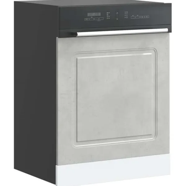 Opvaskemaskiner>Låge til opvaskemaskine - Betongrå frontpanel | Størrelse: 60x1,5x67 cm