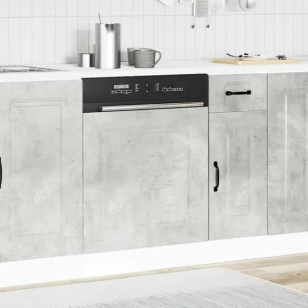 Opvaskemaskiner>Låge til opvaskemaskine - Betongrå frontpanel | Størrelse: 60x1,5x67 cm