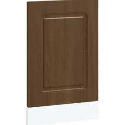 Låge til opvaskemaskine - Frontpanel i konstrueret træ | Farve: Brun egetræsfarve | Størrelse: 45x1,5x67 cm Outlet