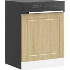 Opvaskemaskiner>Låge til opvaskemaskine - Tidløst frontpanel i sonoma-eg | Størrelse: 60x1,5x67 cm