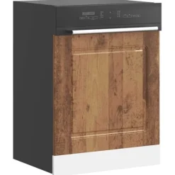 Låge til opvaskemaskine Kalmar - Tidløst design i antikt træ | Størrelse: 60x1,5x67 cm Discount