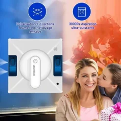 LIECTROUX Fönsterputsrobot YW509 – Spray med 4 munstycken / 3 riktningar – 100mL tank – 3000Pa – APP – Trippelsäkerhet Clearance