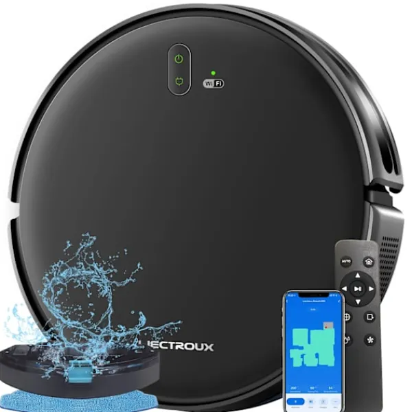 LIECTROUX L200 Robotstøvsuger – Støvsugning & Mopning, 4000 Pa, App-styring, 120 min Driftstid Hot